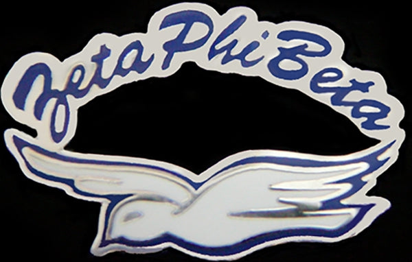 Zeta Phi Beta Dove Rocker Lapel Pin [Silver]