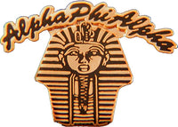 Alpha Phi Alpha Sphinx Head Rocker Lapel Pin [Gold]
