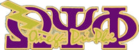 Omega Psi Phi Q Bolt New Image Lapel Pin [Purple]