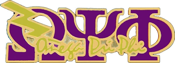 Omega Psi Phi Q Bolt New Image Lapel Pin [Purple]