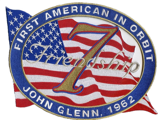 NASA John Glenn 1st American In Orbit Iron-On Patch [Red/White/Blue]