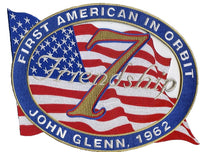 NASA John Glenn 1st American In Orbit Iron-On Patch [Red/White/Blue]