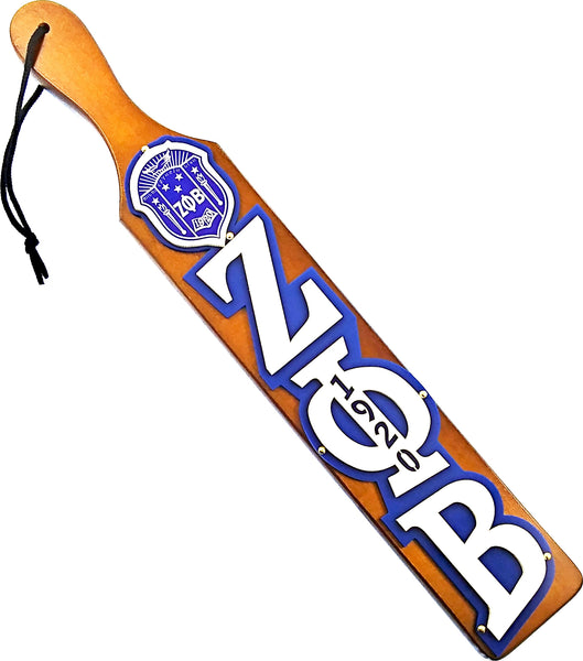 Zeta Phi Beta Mirror Letter Wood Paddle [Brown]