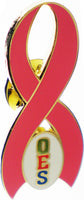 Eastern Star Pink Ribbon Lapel Pin [Gold]