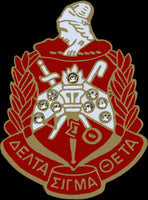 Delta Sigma Theta Crystal Crest Lapel Pin [Gold]