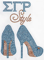 Sigma Gamma Rho Style Heels Heat Transfer [Blue]