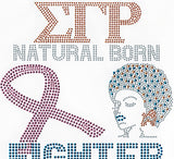 Sigma Gamma Rho Natural Born Fighters Heat Transfer [Gold/Blue]