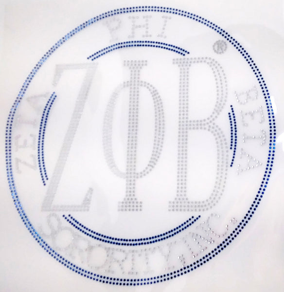 Zeta Phi Beta Sorority, Inc. Circle Heat Transfer [Silver]
