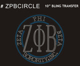 Zeta Phi Beta Sorority, Inc. Circle Heat Transfer [Silver]