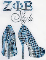 Zeta Phi Beta Style Heels Heat Transfer [Blue]