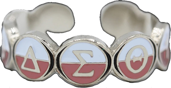 Delta Sigma Theta Metal Friendship Ring [Silver]