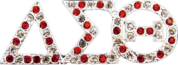 Delta Sigma Theta Austrian Crystal Lapel Pin [Silver/Variegated]