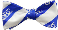 Phi Beta Sigma Striped Mens Bow Tie & Handkerchief Set [Blue/White - One Size]