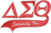 Delta Sigma Theta Tail Tackle Twill Iron-On Patch [Red]