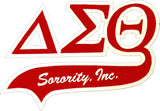 Delta Sigma Theta Tail Tackle Twill Iron-On Patch [Red]