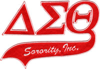 Delta Sigma Theta Tail Tackle Twill Iron-On Patch [Red]