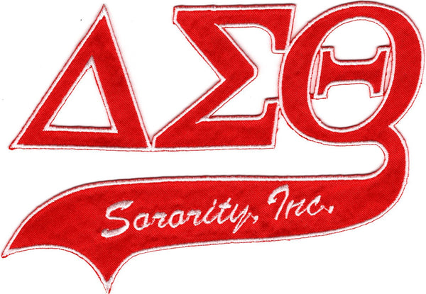 Delta Sigma Theta Tail Tackle Twill Iron-On Patch [Red]