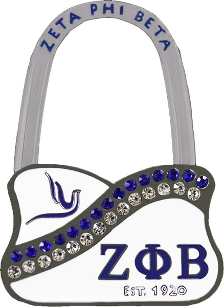 Zeta Phi Beta Metal/Matte Purse Hanger [Silver]