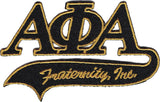 Alpha Phi Alpha Tail Tackle Twill Iron-On Patch [Black]