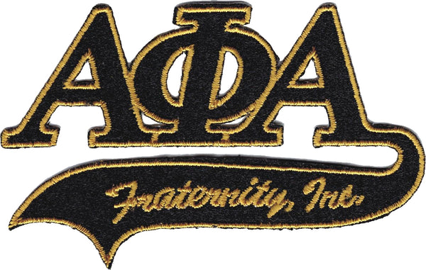 Alpha Phi Alpha Tail Tackle Twill Iron-On Patch [Black]