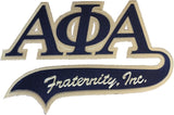 Alpha Phi Alpha Tail Tackle Twill Iron-On Patch [Black]