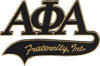 Alpha Phi Alpha Tail Tackle Twill Iron-On Patch [Black]