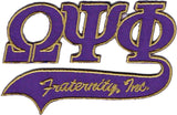 Omega Psi Phi Tail Tackle Twill Iron-On Patch [Purple]