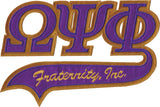 Omega Psi Phi Tail Tackle Twill Iron-On Patch [Purple]