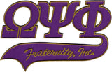 Omega Psi Phi Tail Tackle Twill Iron-On Patch [Purple]