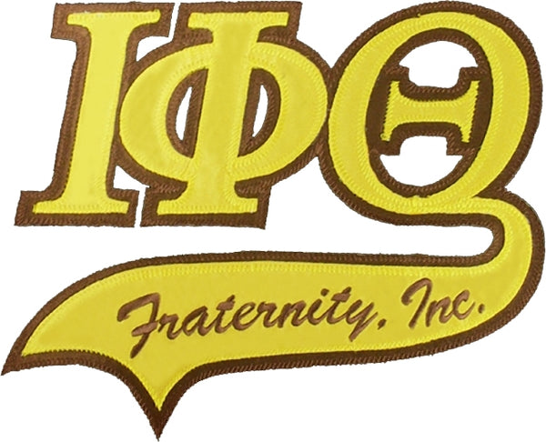 Iota Phi Theta Tail Tackle Twill Iron-On Patch [Gold]