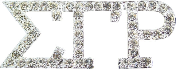 Sigma Gamma Rho Austrian Crystal Lapel Pin [Silver/Clear]