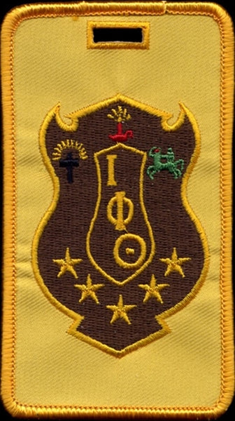 Iota Phi Theta Shield Luggage Tag [Gold]
