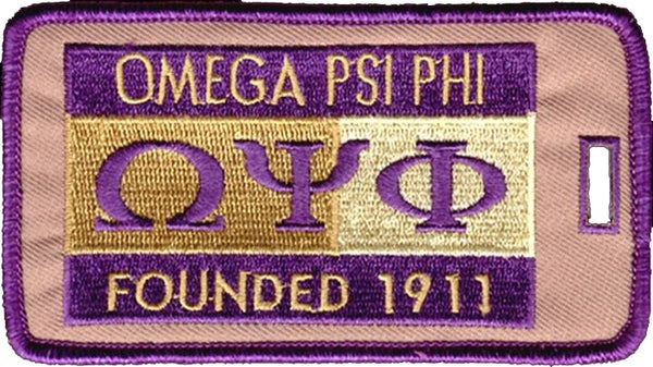 Omega Psi Phi Founded 1911 Luggage Tag [Khaki]
