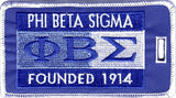 Phi Beta Sigma Founded 1914 Luggage Tag [Blue - 4.5" x 2.5"]