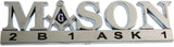 Mason Chrome Cut Out Car Emblem [Silver]