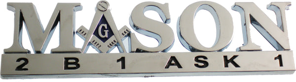 Mason Chrome Cut Out Car Emblem [Silver]