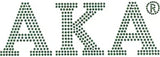 Alpha Kappa Alpha Block Letter Studstone Heat Transfer [Green]