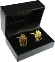 Alpha Phi Alpha Shield Sandblasted Cuff Links [Gold]