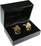 Alpha Phi Alpha Shield Sandblasted Cuff Links [Gold]