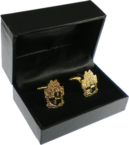Alpha Phi Alpha Shield Sandblasted Cuff Links [Gold]