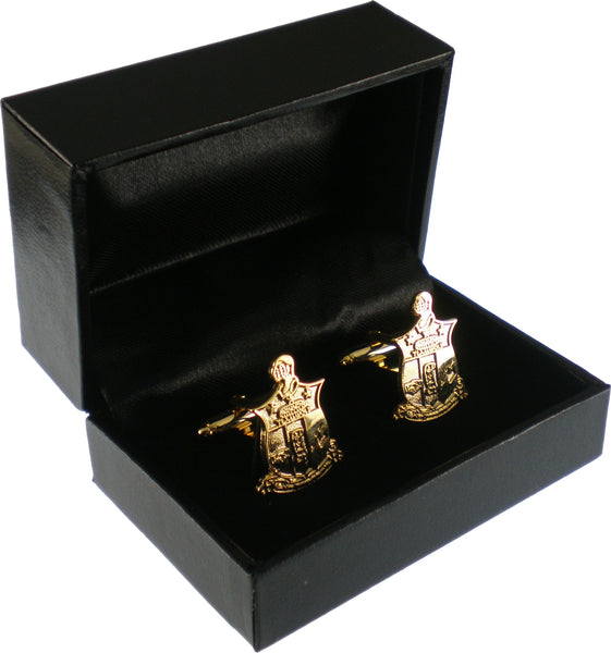 Kappa Alpha Psi Shield Sandblasted Cuff Links [Gold]