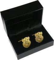 Iota Phi Theta Shield Sandblasted Cuff Links [Gold]