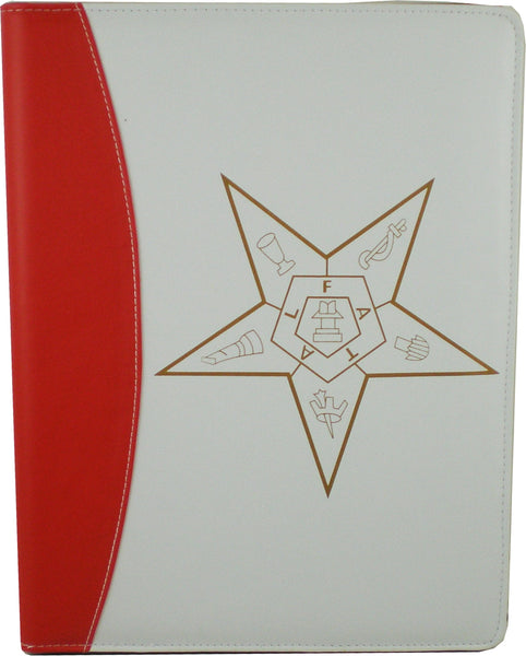 Eastern Star Symbol Padfolio [White]