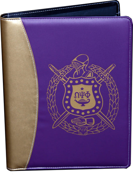 Omega Psi Phi Shield Padfolio [Purple]