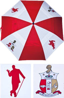 Kappa Alpha Psi Wind Resistant Auto Open Jumbo Umbrella [Red/White - 30"]