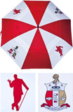 Kappa Alpha Psi Wind Resistant Auto Open Jumbo Umbrella [Red/White - 30"]