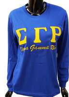 Buffalo Dallas Sigma Gamma Rho Embroidered T-Shirt [Long Sleeve - Blue]