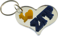 Sigma Gamma Rho Heart Mirror Key Chain [Silver]