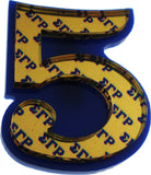 Sigma Gamma Rho Acrylic Line #5 Pin [Blue/Gold]