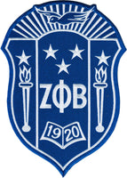 Zeta Phi Beta Crest Emblem Iron-On Patch [Blue]